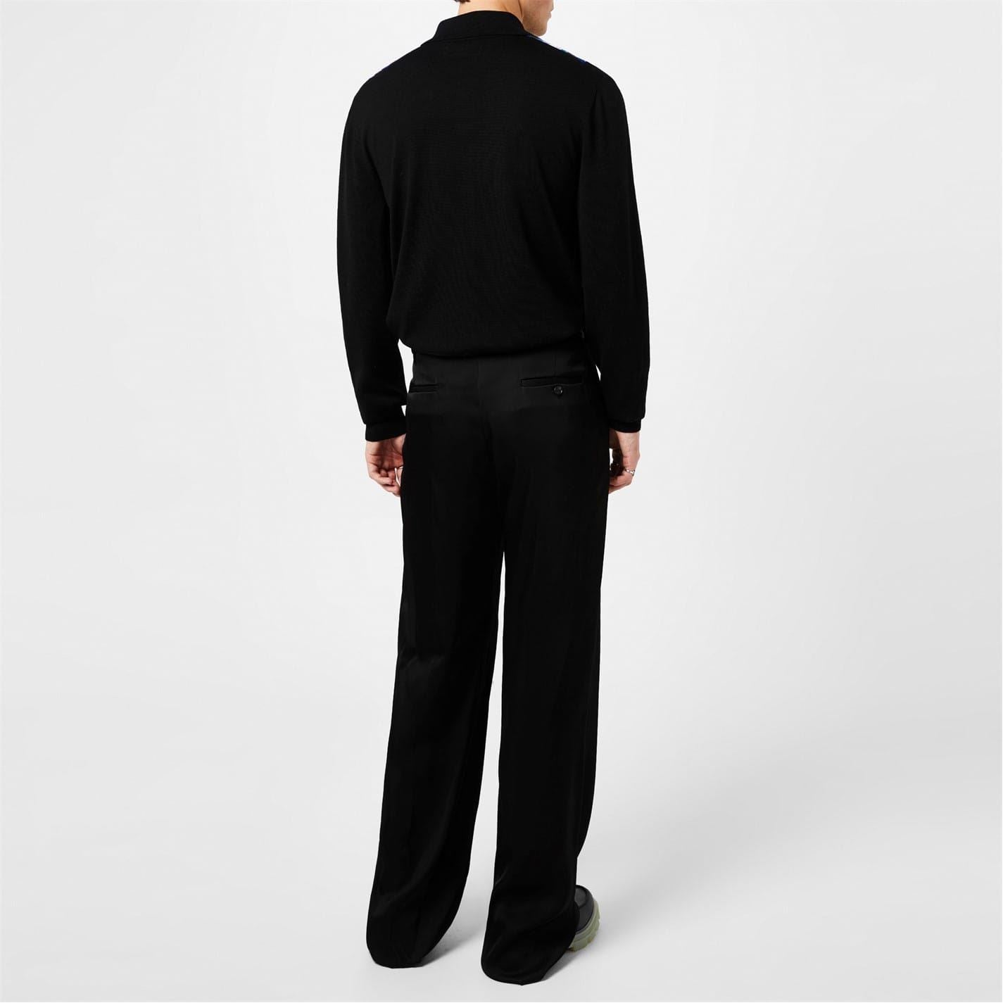 Amiri Crystal Long Sleeve Polo Shirt