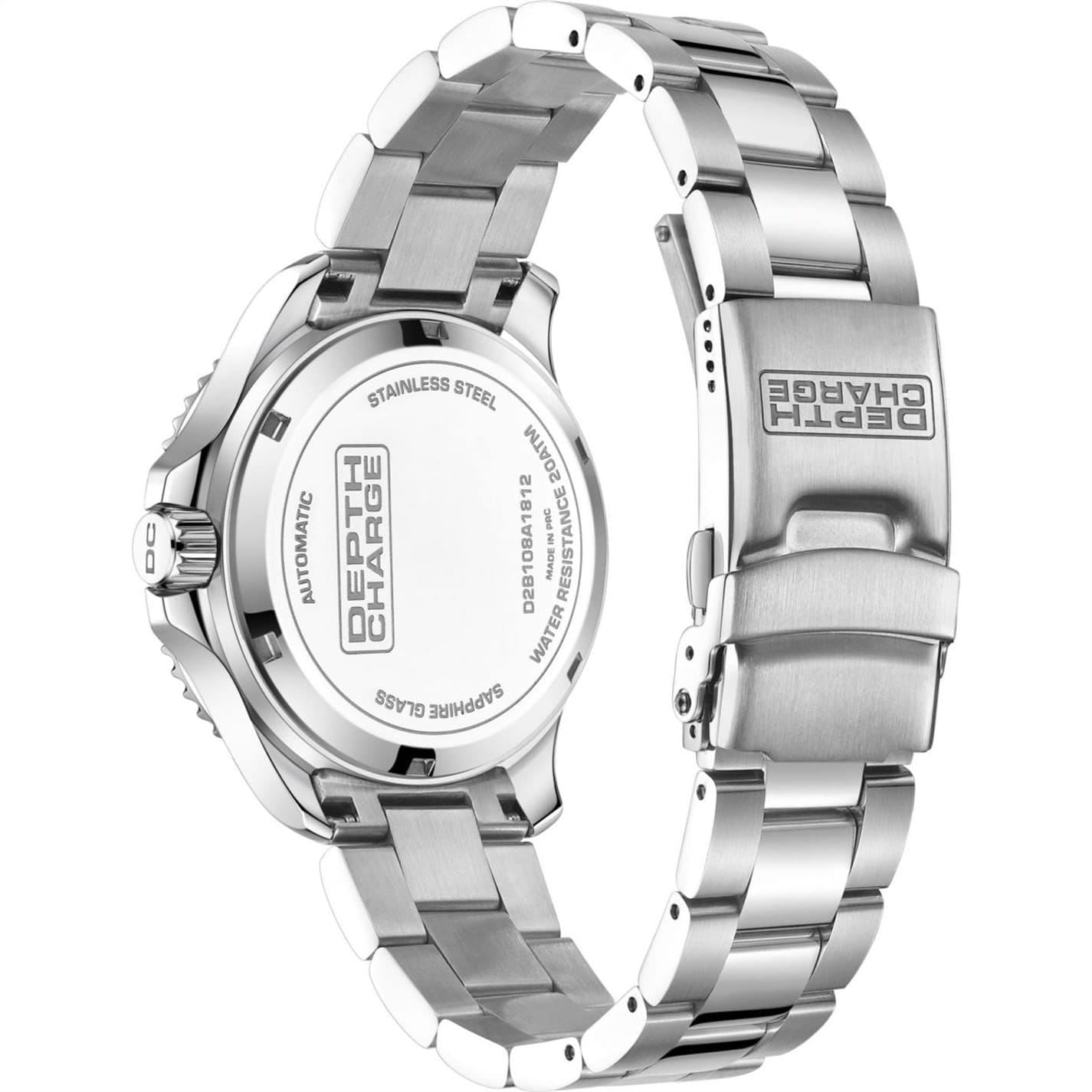 Depth Charge Charge Stainless Steel Blue Dial Dive Watch