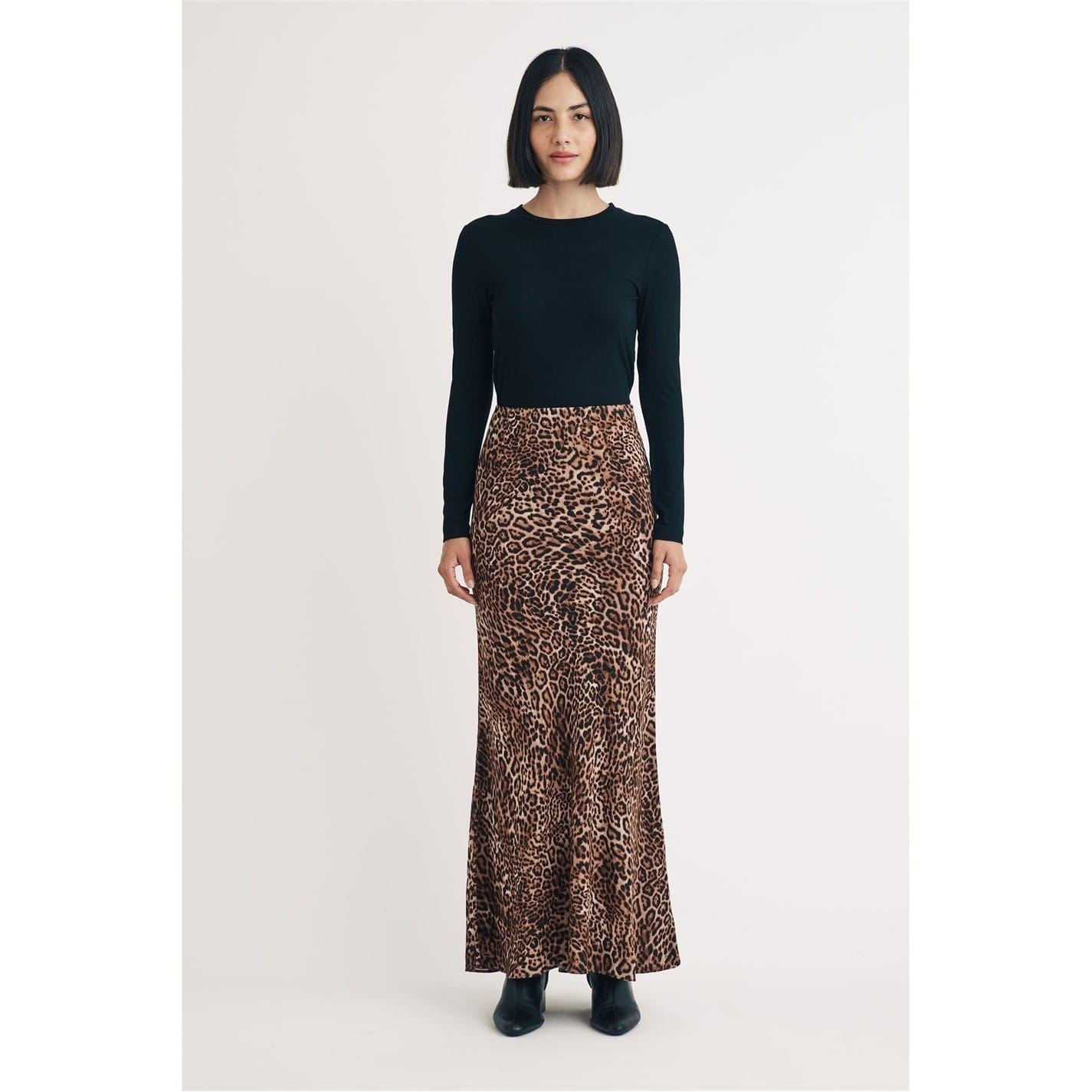 Nobodys Child Pytn Animal Patterned Maxi Trumpet Skirt