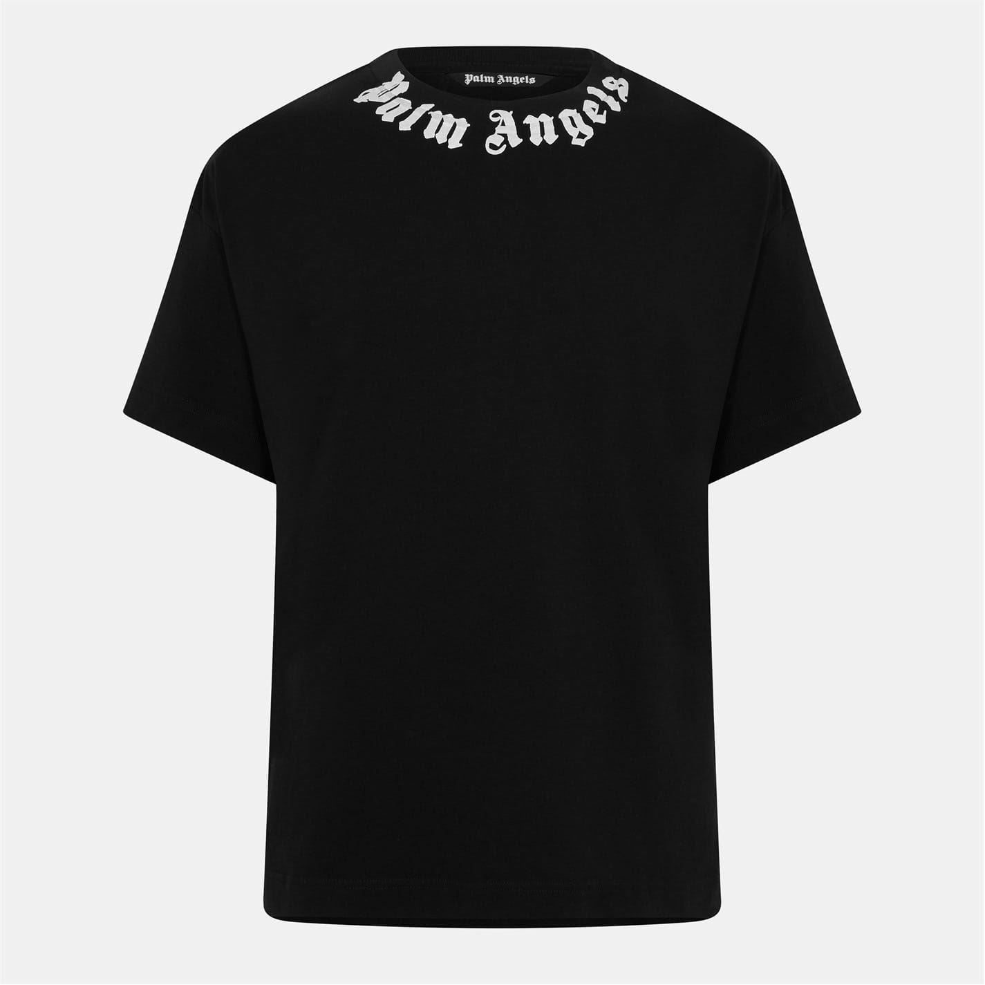 Palm Angels Crew Neck Short Sleeve Logo Print T-Shirt