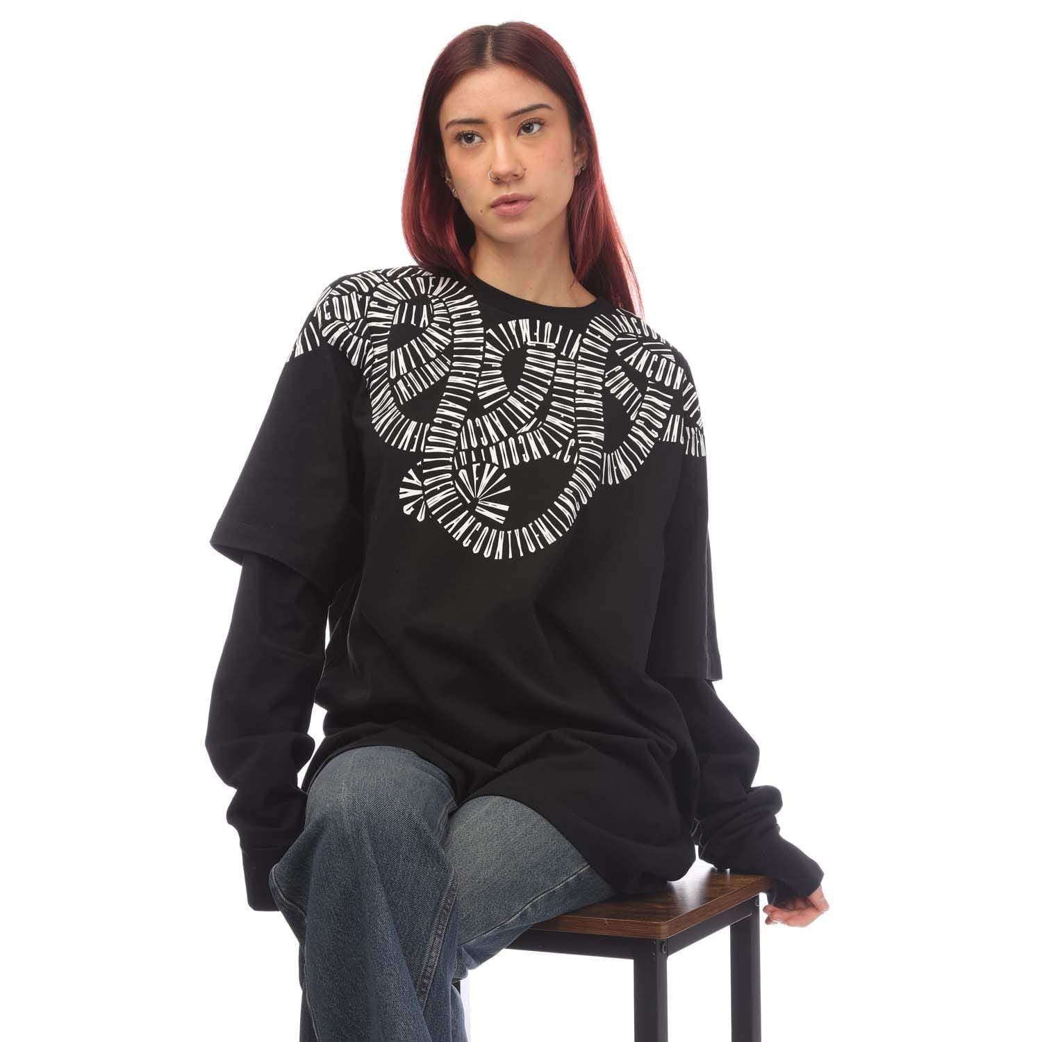 Marcelo Burlon Snake Wings Double Sleeve T-Shirt