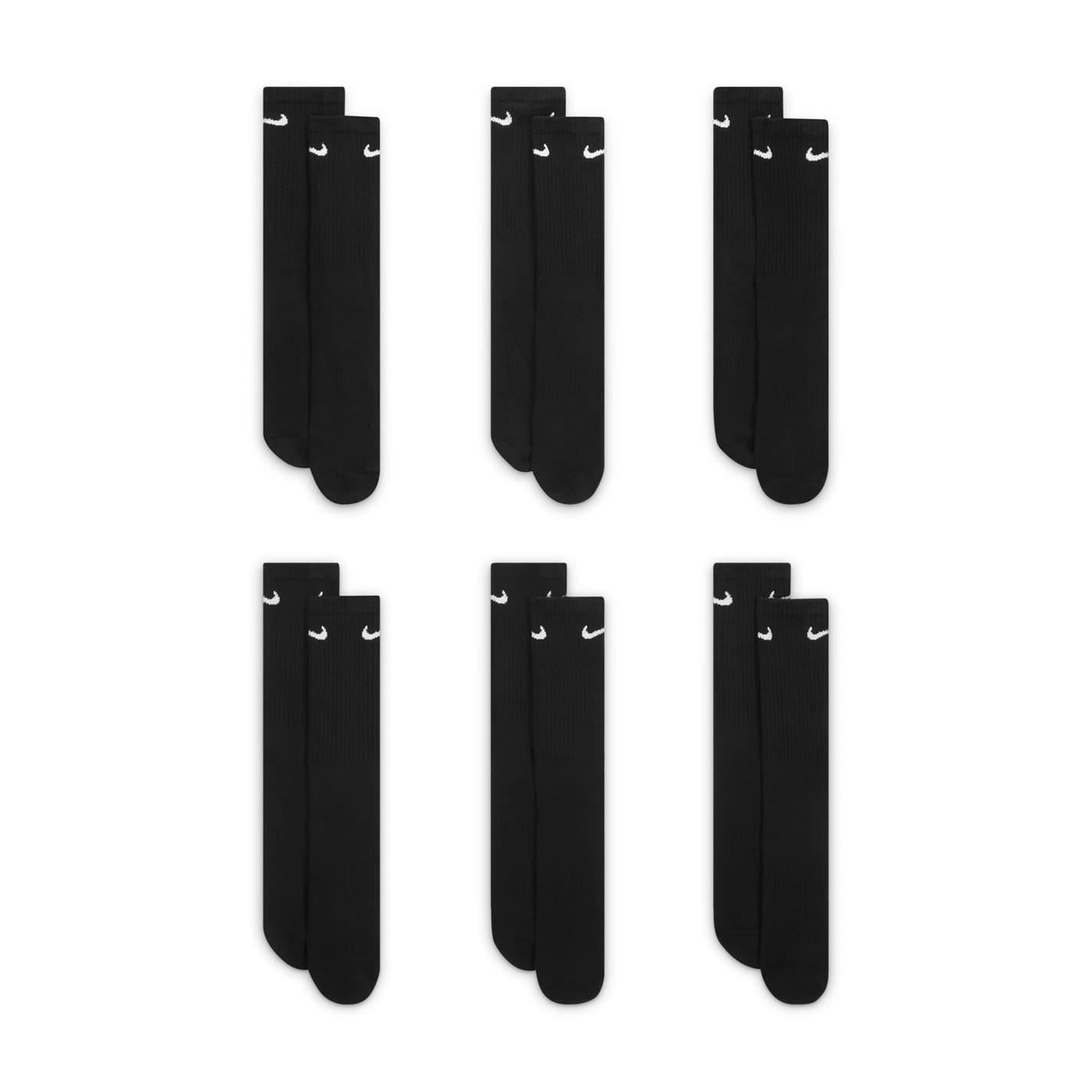 Nike 6 Pack Cushioned Training Crew Socks