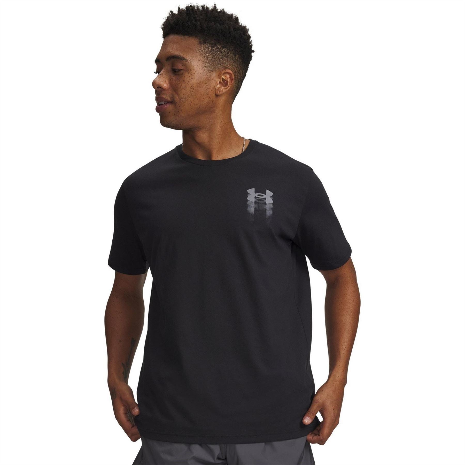 Under Armour Blur Logo Print Crew Neck Short Sleeve T-Shirt