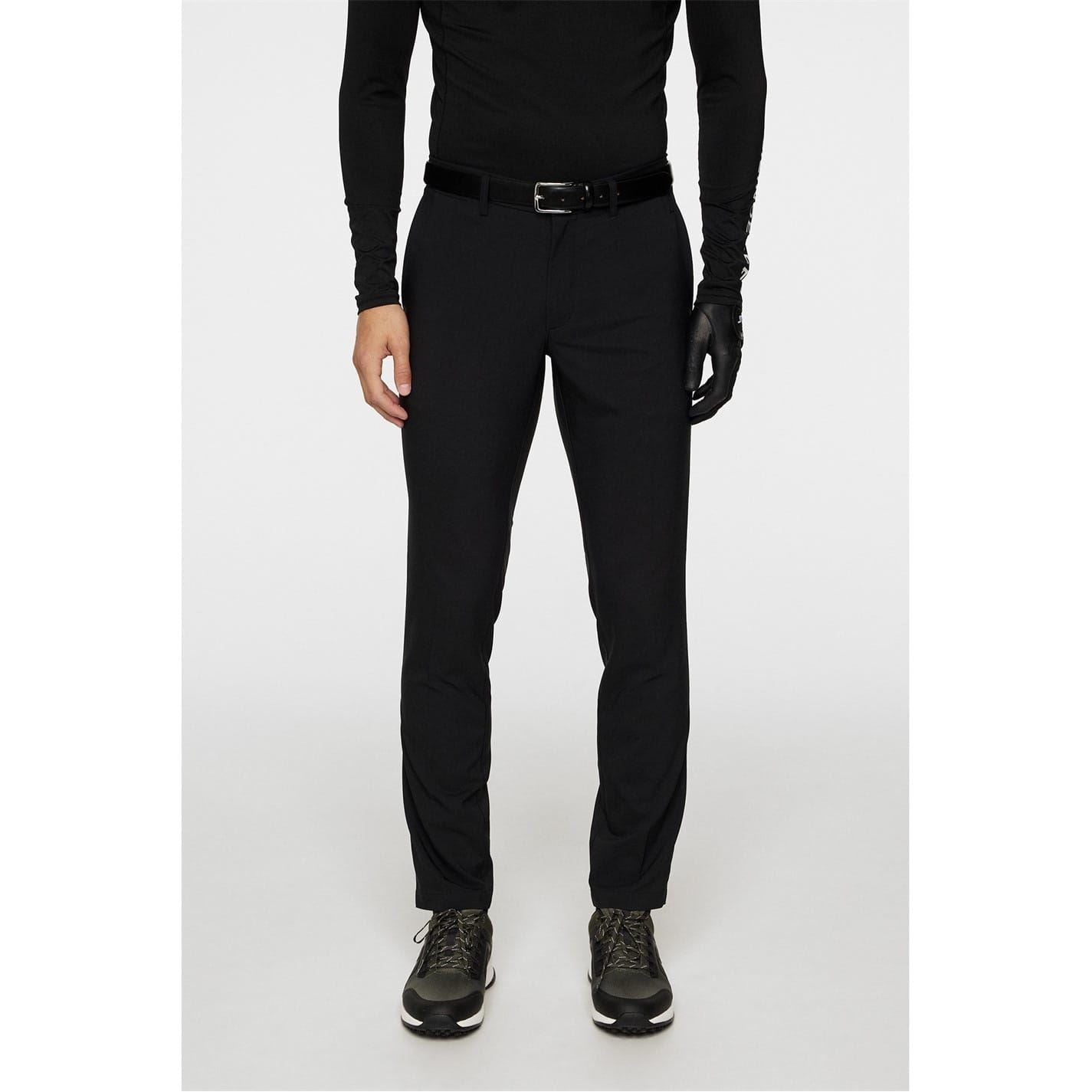 J Lindeberg Golf Elof Solid Patterned Slim Straight Trousers