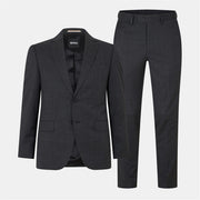 Boss Solid Patterned Regular Fit Full Suit
