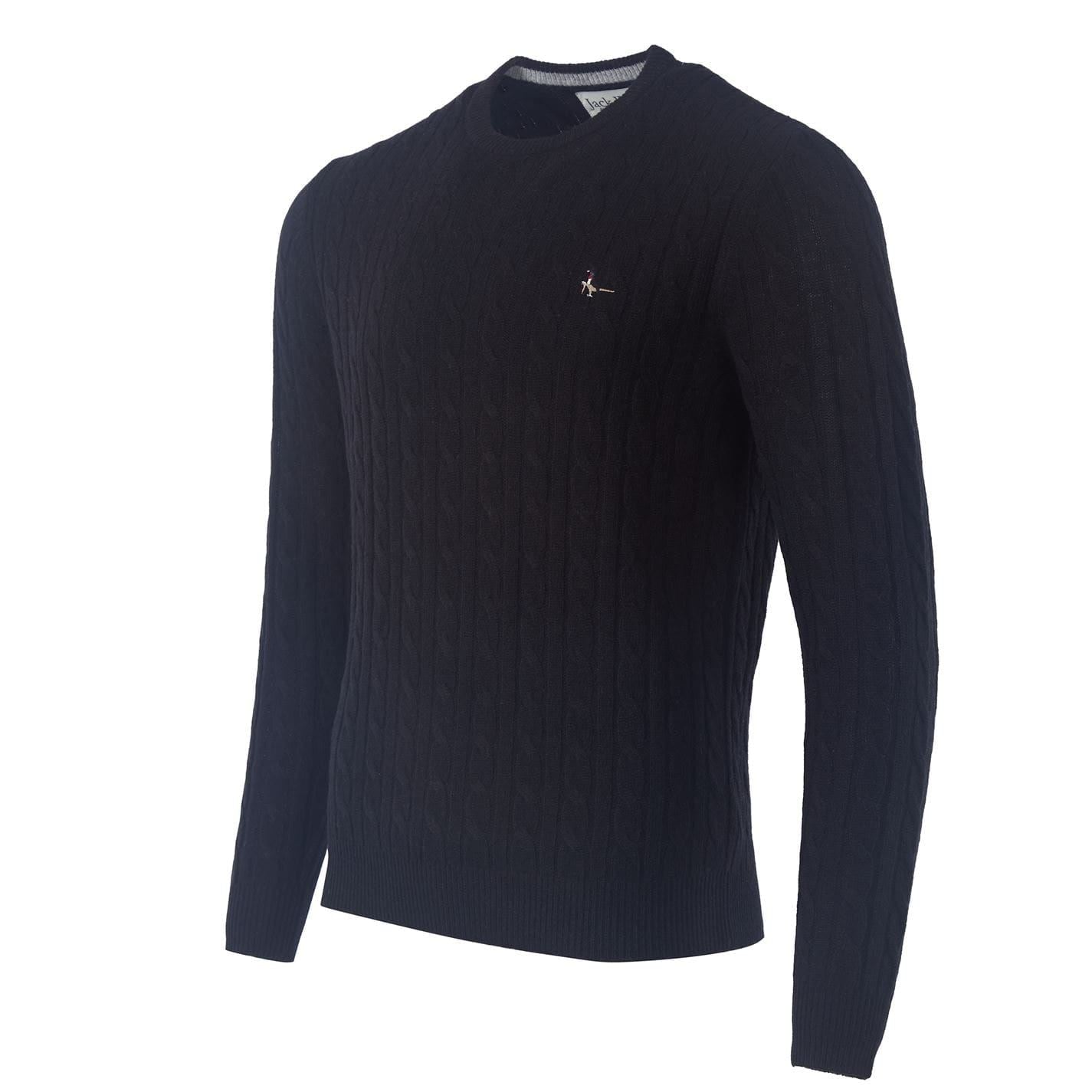 Jack Wills Mens Marlow Merino Wool Blend Cable Knitted Jumper