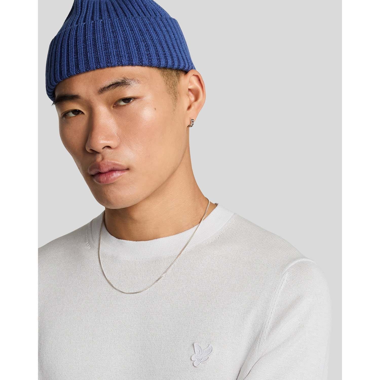 Lyle And Scott Tonal Superfine Cotton Crew Neck Jumper