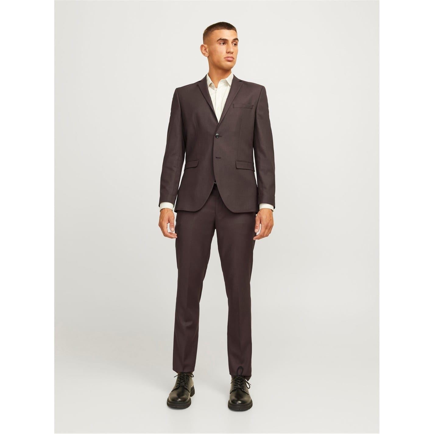 Jack and Jones Solaris Solid Patterned Slim Straight Trousers