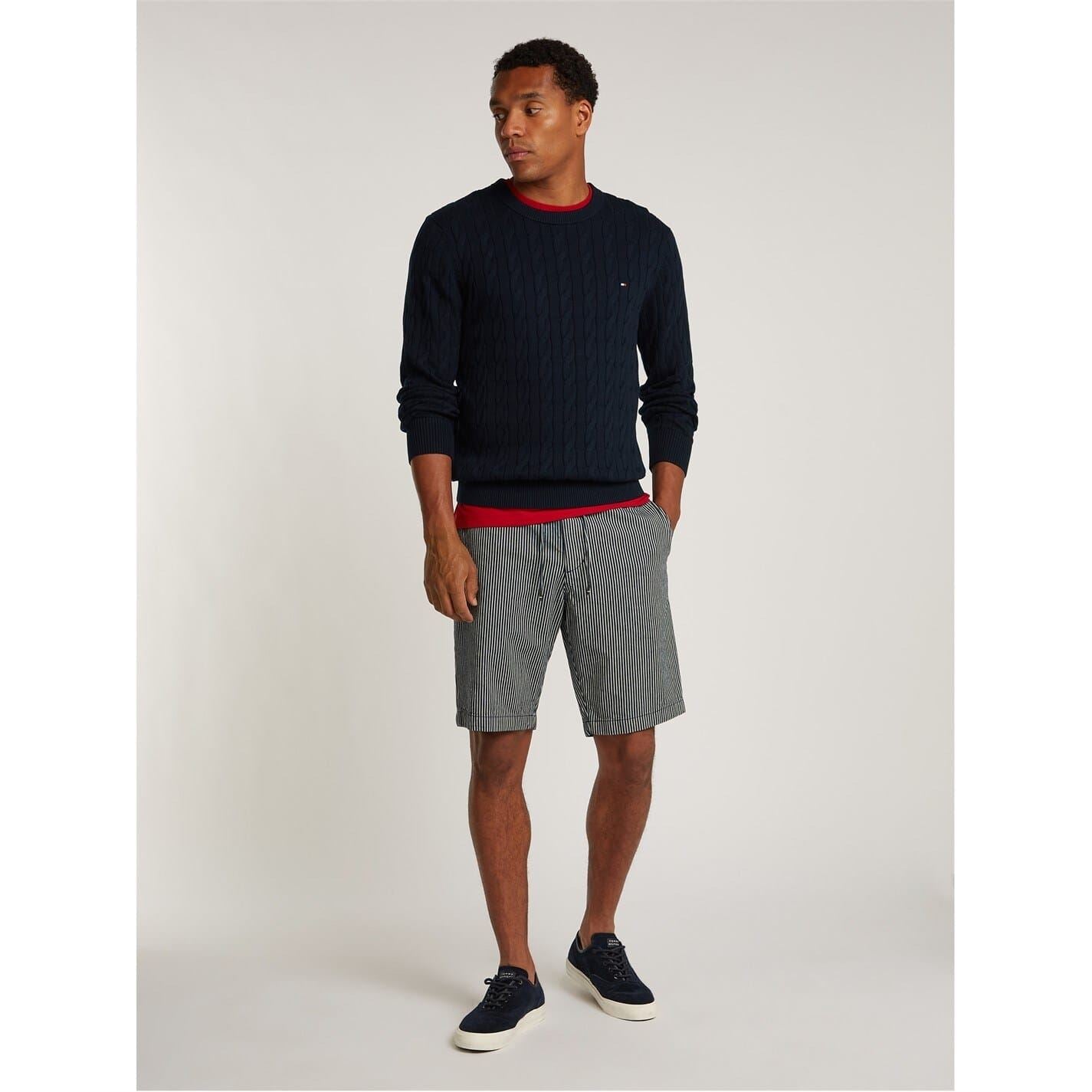 Tommy Hilfiger Cotton Cable Crew Neck