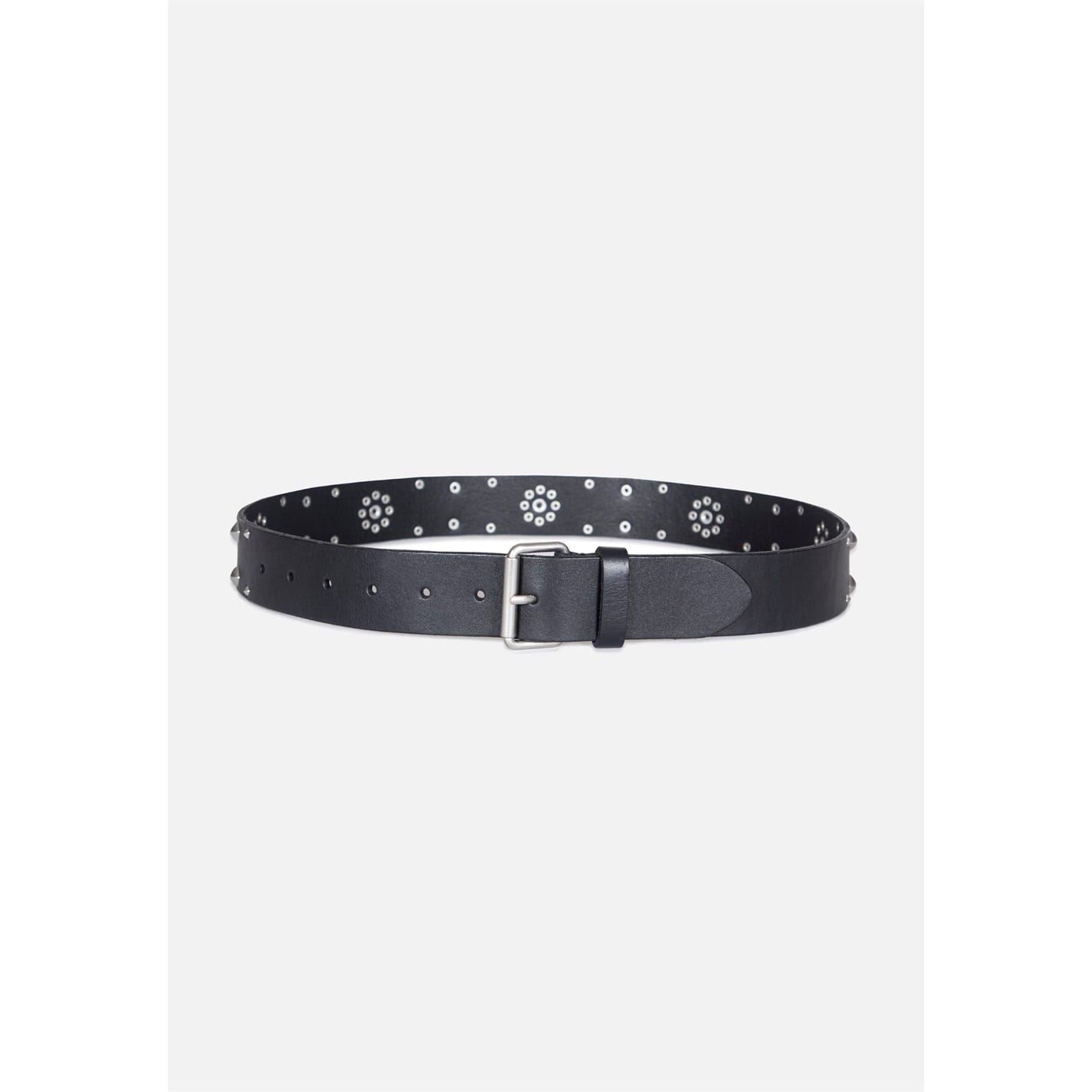 AllSaints Leather Pin Buckle Belt with Rivets