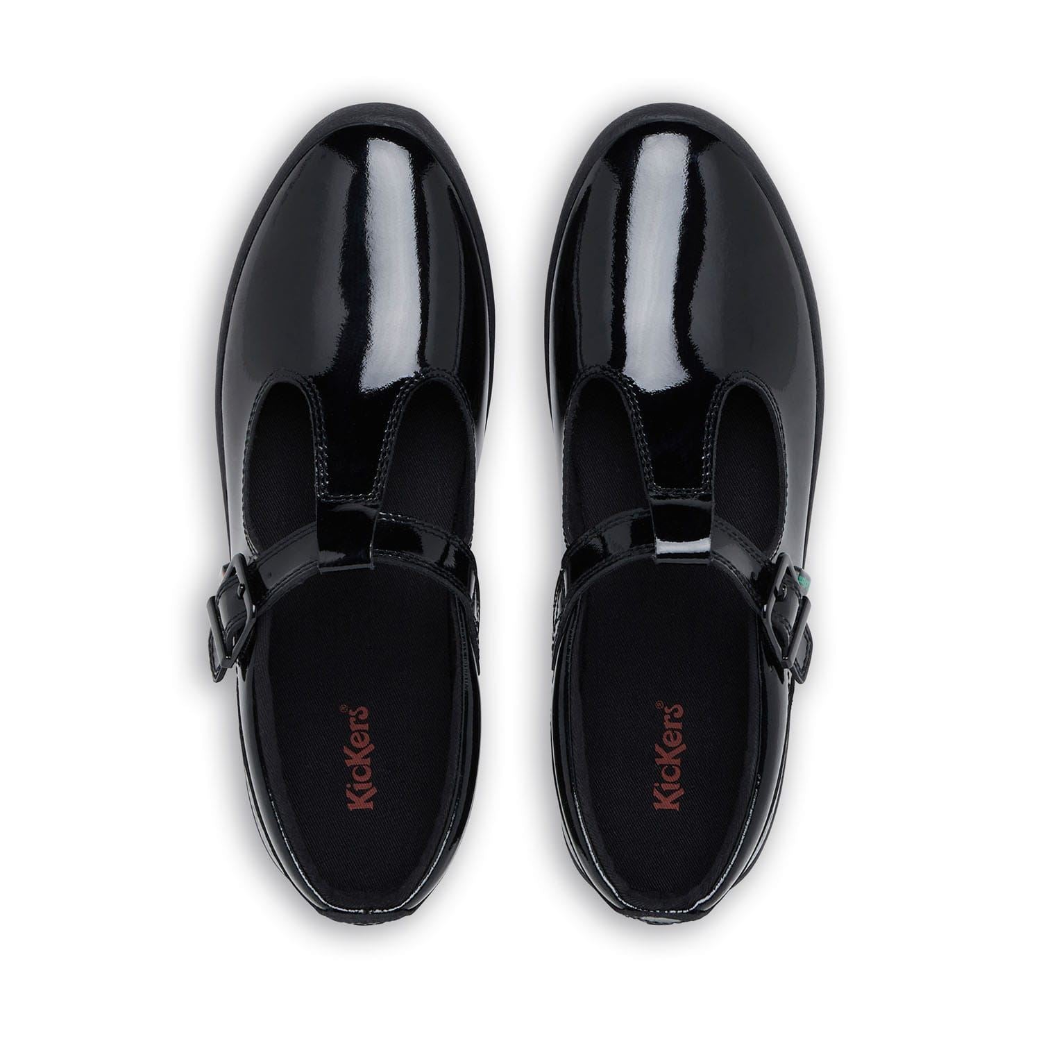 Kickers Kariko T Bar Patent Shoe