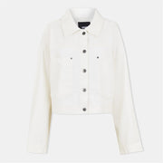 Vans Womens Raynes Solid Patterned Trucker Jacket with Front Pocket