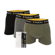 Farah Mens Karlos 3 Pack Boxer Shorts