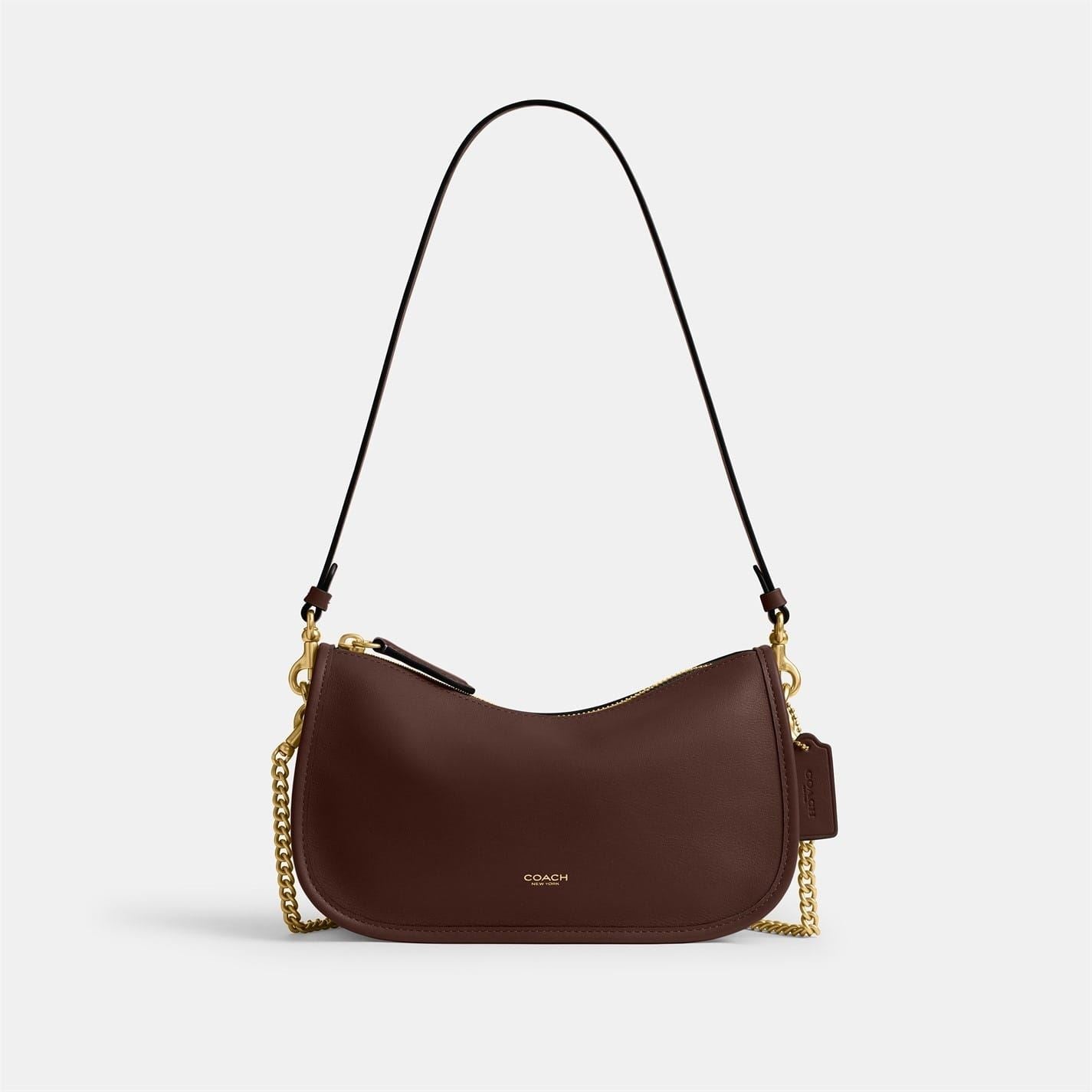 Coach Waverly Crescent Shape Hobo Bag with Chain