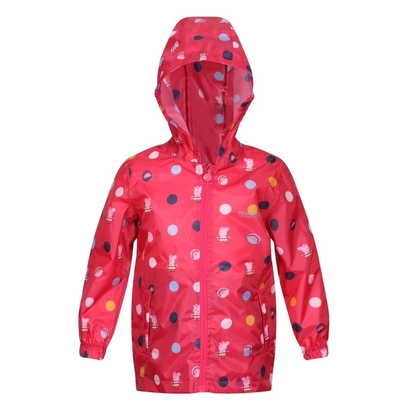 Regatta Pepa Polka Dot Hooded Rain Jacket