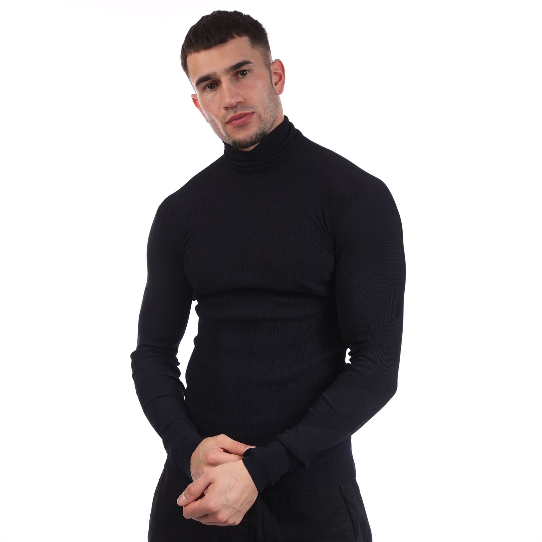 Off White Diagonals Knit Turtleneck Sweatshirt