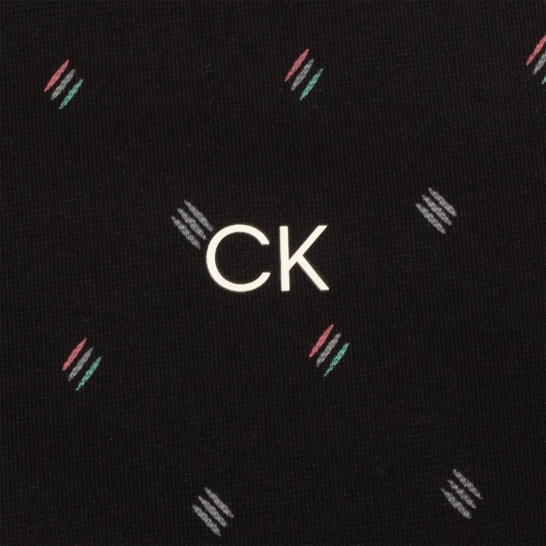 Calvin Klein Golf Graphic Print Collared Short Sleeve Polo Shirt