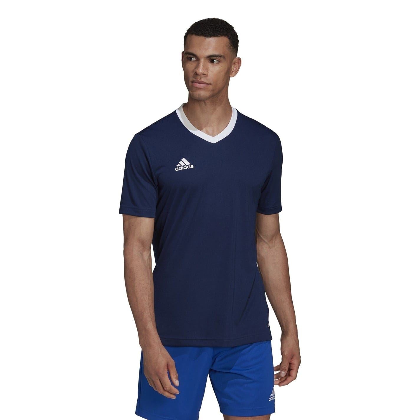 adidas Mens Entrada 22 Short Sleeve Jersey Top