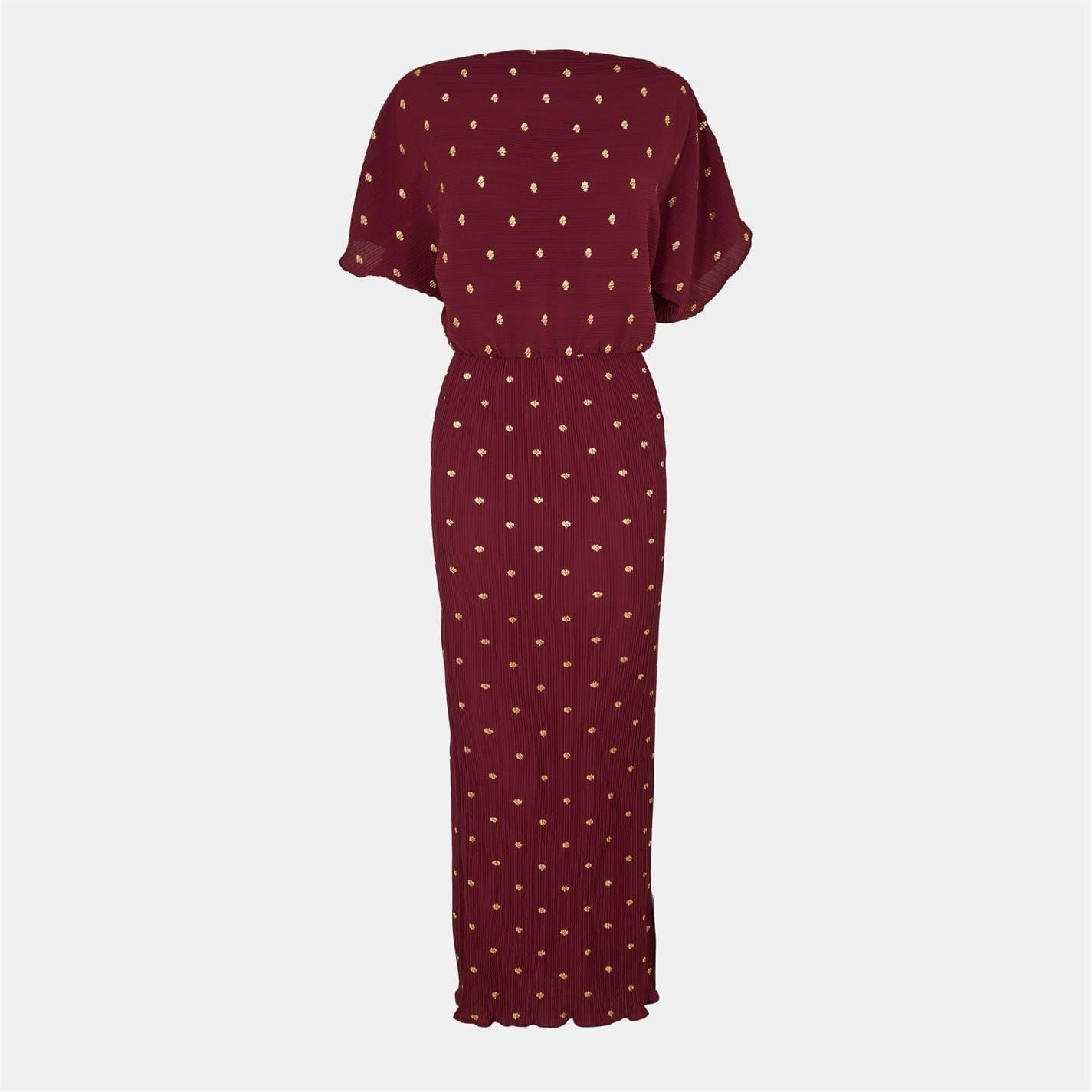 Never Fully Dressed Tilly Boat Neck Short Sleeve Maxi Dress