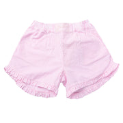 Off White Juniors Lace Logo Elastic Waist Shorts