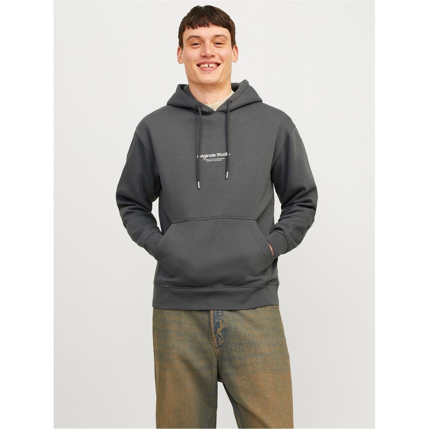 Jack and Jones Vester Lettering Hooded Neck Sweatshirt