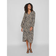 Vila Louisa V-Neck Midi Wrap Dress