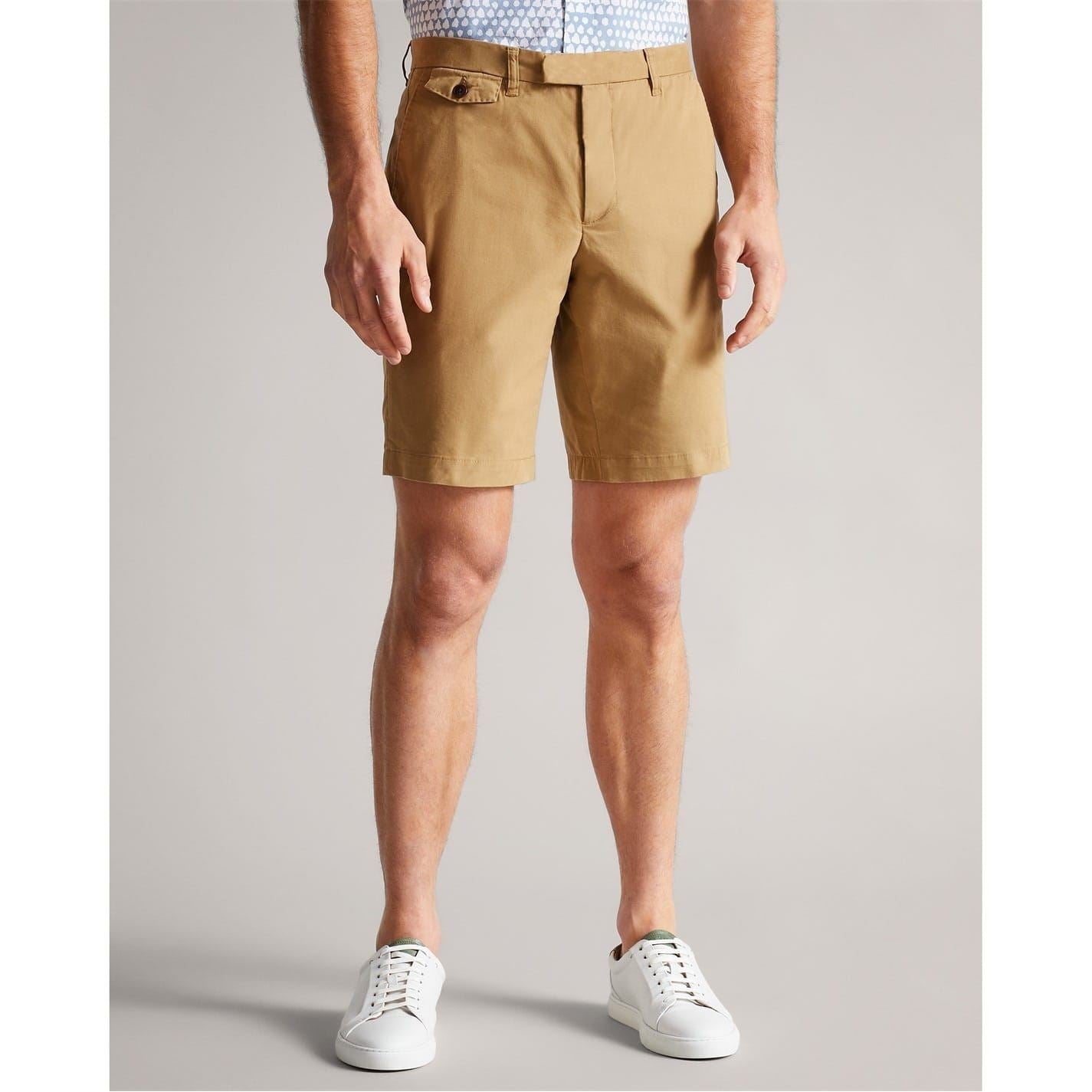 Ted Baker Solid Patterned Chino Shorts
