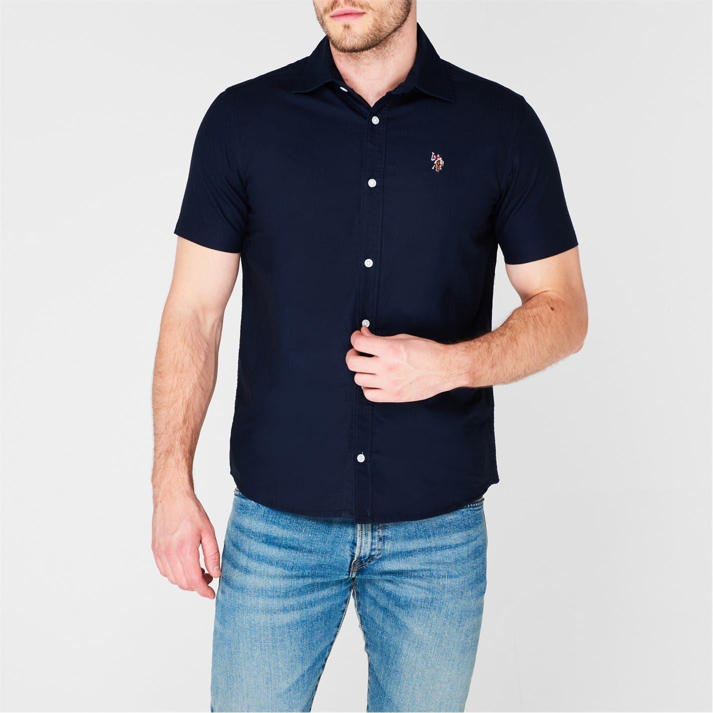 US Polo Assn Mens Polo Oxford Short Sleeve Shirt