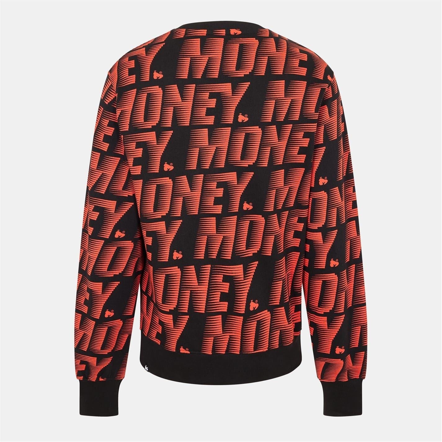 Money Zoom Crew Neck Long Sleeve Sweatshirt