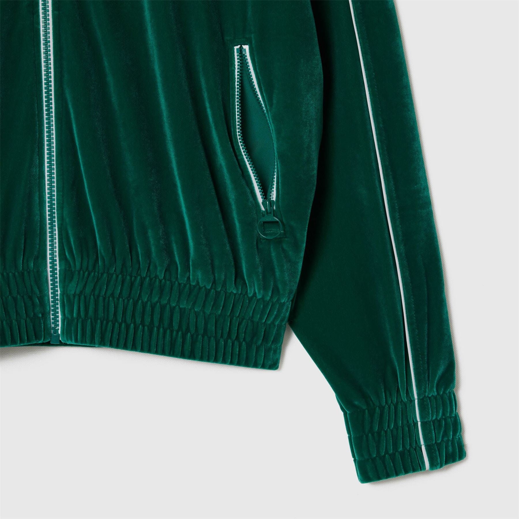 Lacoste Oversized Zipped Velour Sweatshirt