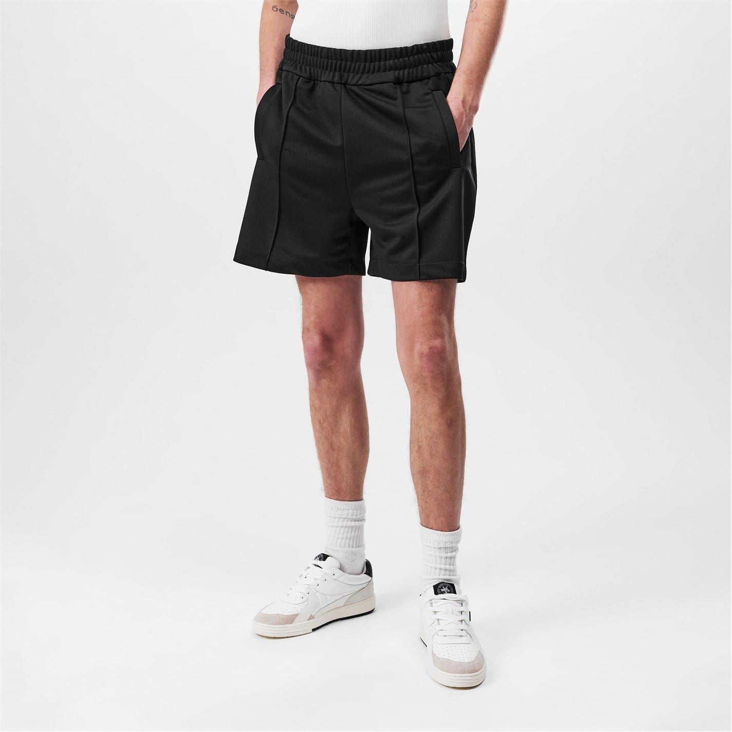 Palm Angels Curve Track Shorts with Curved Hem