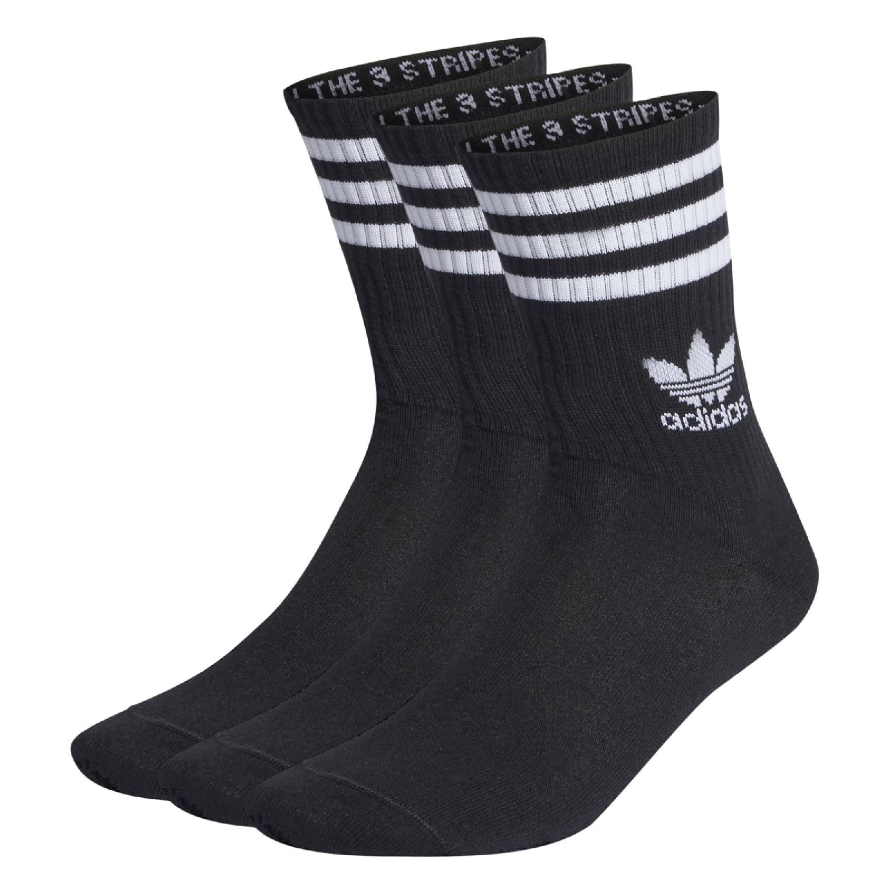 adidas Originals 3 Mid-Cut Crew Socks