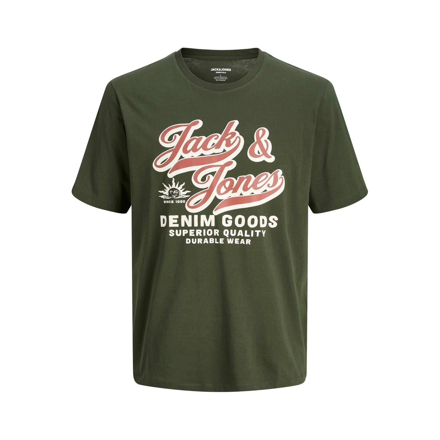 Jack and Jones Mens Logo T-Shirt Plus Size