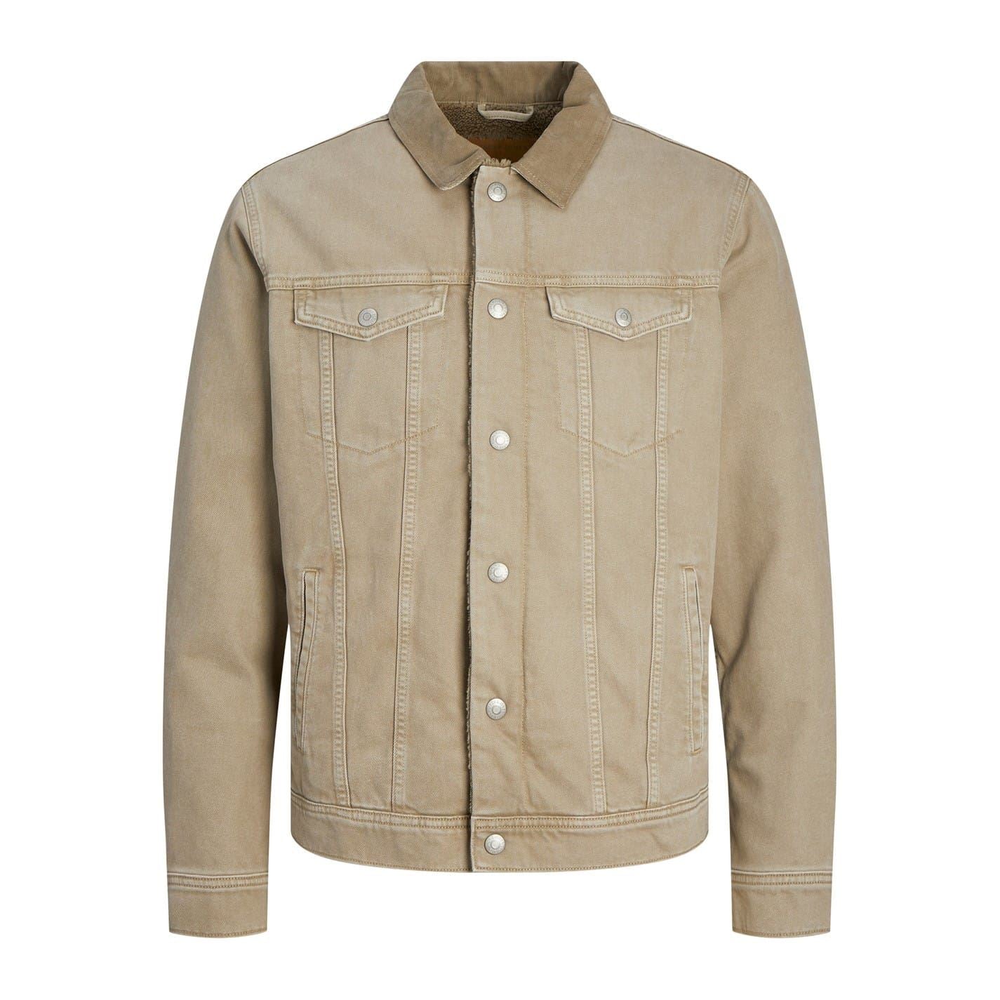 Jack and Jones Sherpa Denim Jacket with Front Pocket