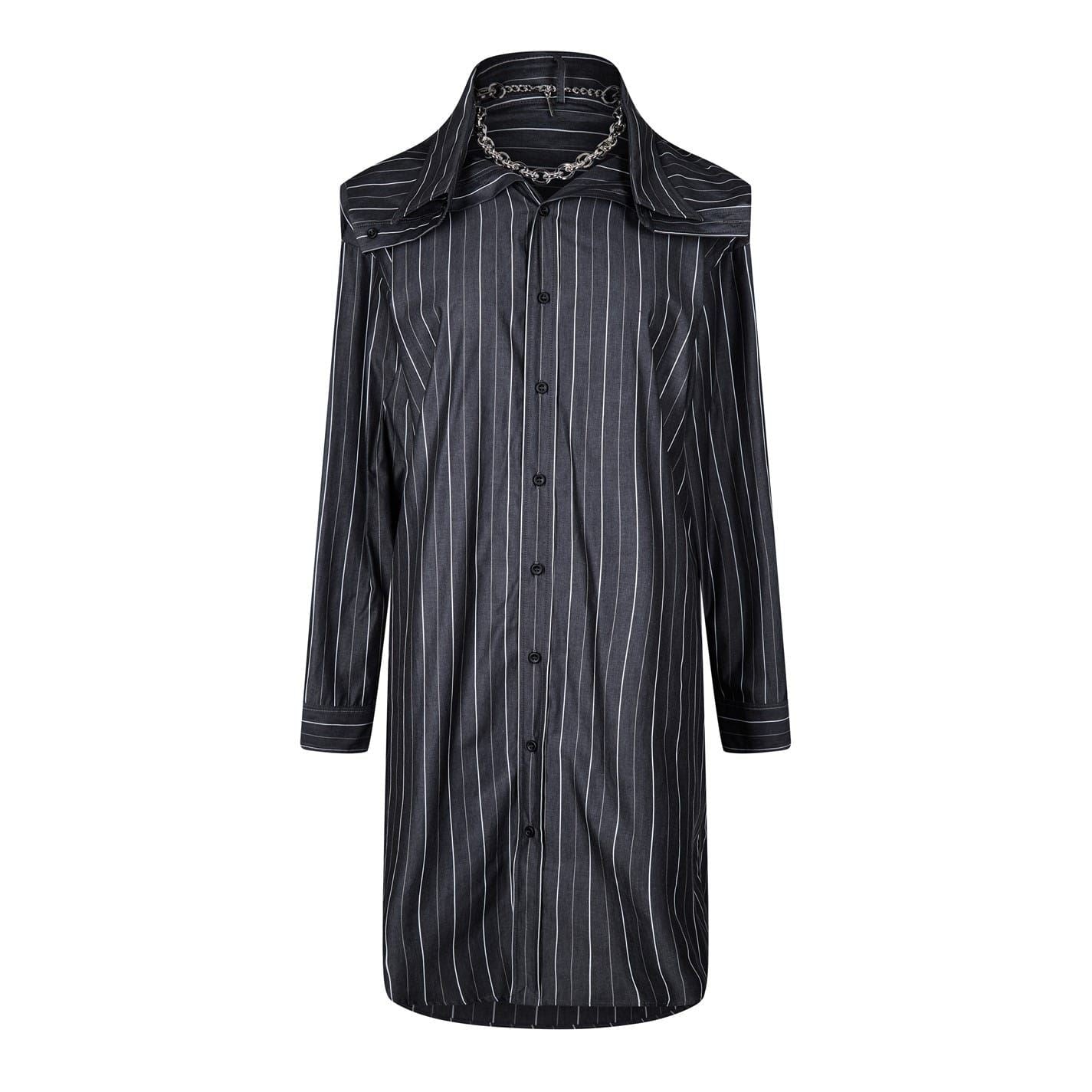 Y Project Chain Collared Neck Knee Length Dress