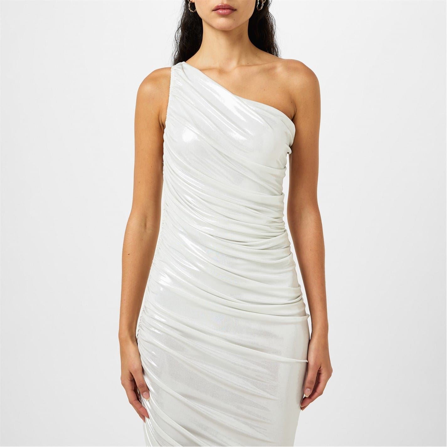 Norma Kamali Diana One Shoulder Maxi Slip Dress