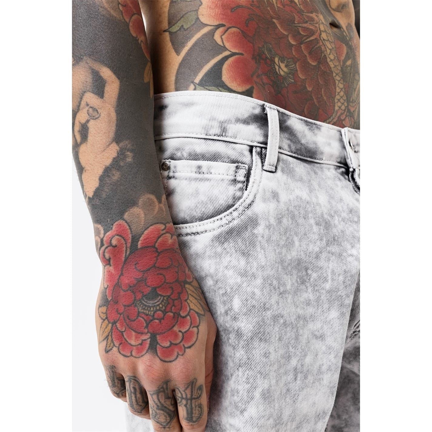 Good For Nothing Denim Shorts Acid Grey