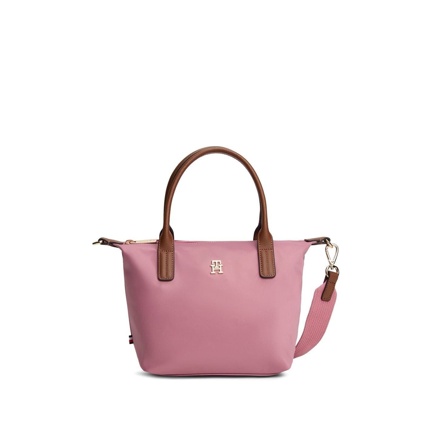 Tommy Hilfiger Popette Mini Trapezoid Tote with Gold Tone Hardware