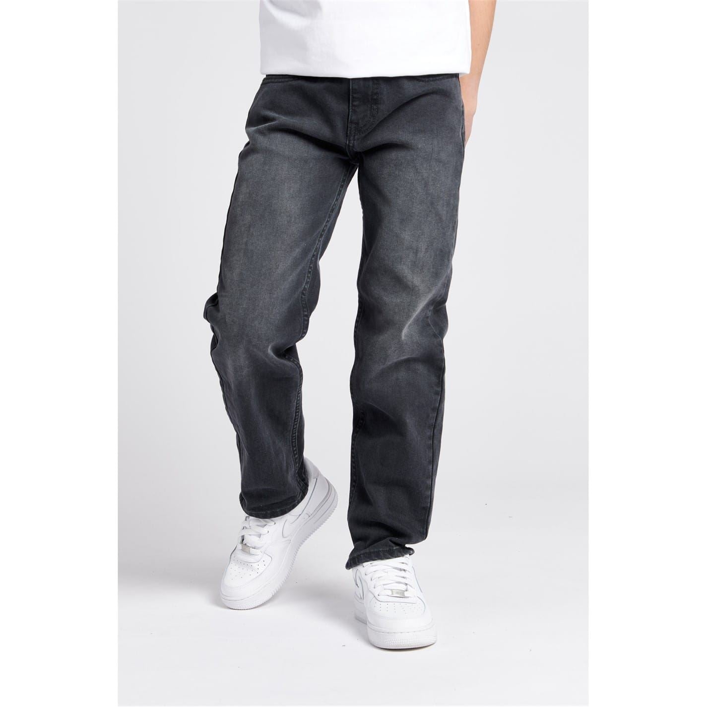 Lee Grey Wash Five Pocket Straight Leg Jeans