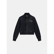 Guess Mock Neck Bomber Collar Long Sleeve Athletic Top