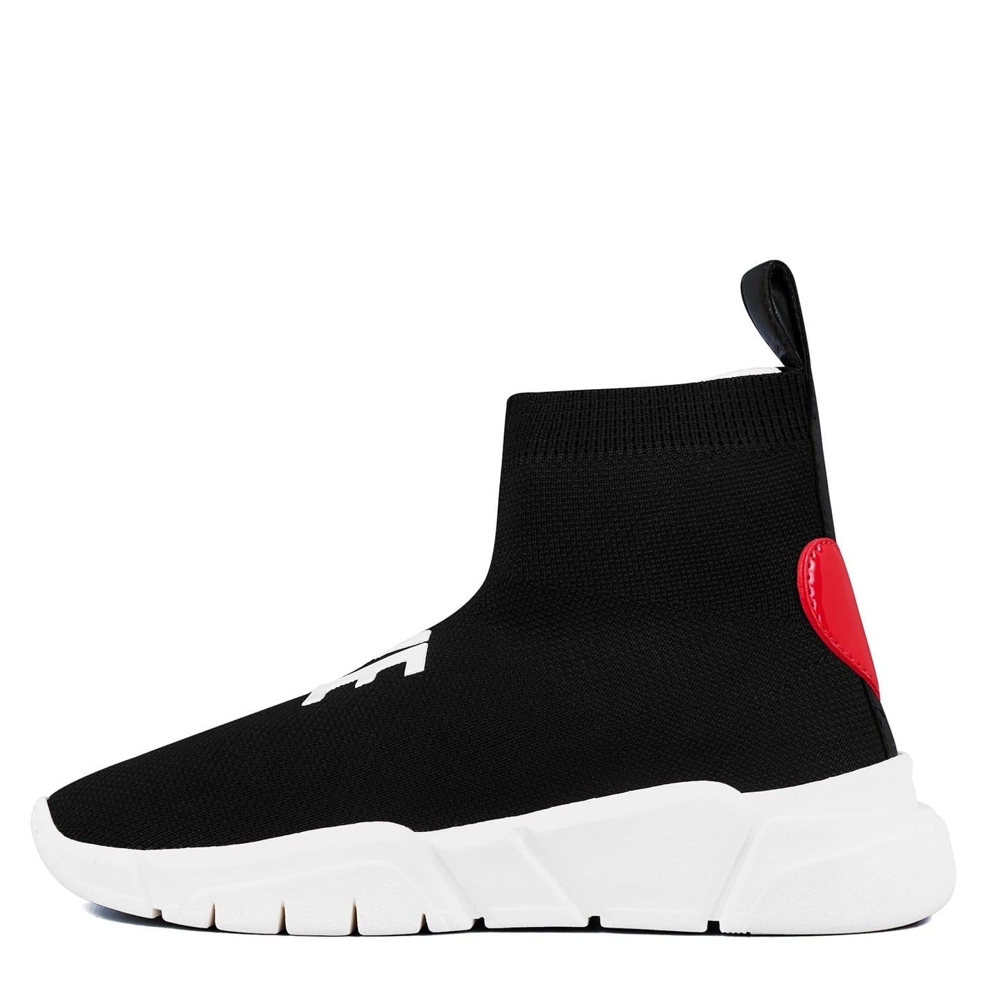Love Moschino Logo Strap Hi Sock Trainers