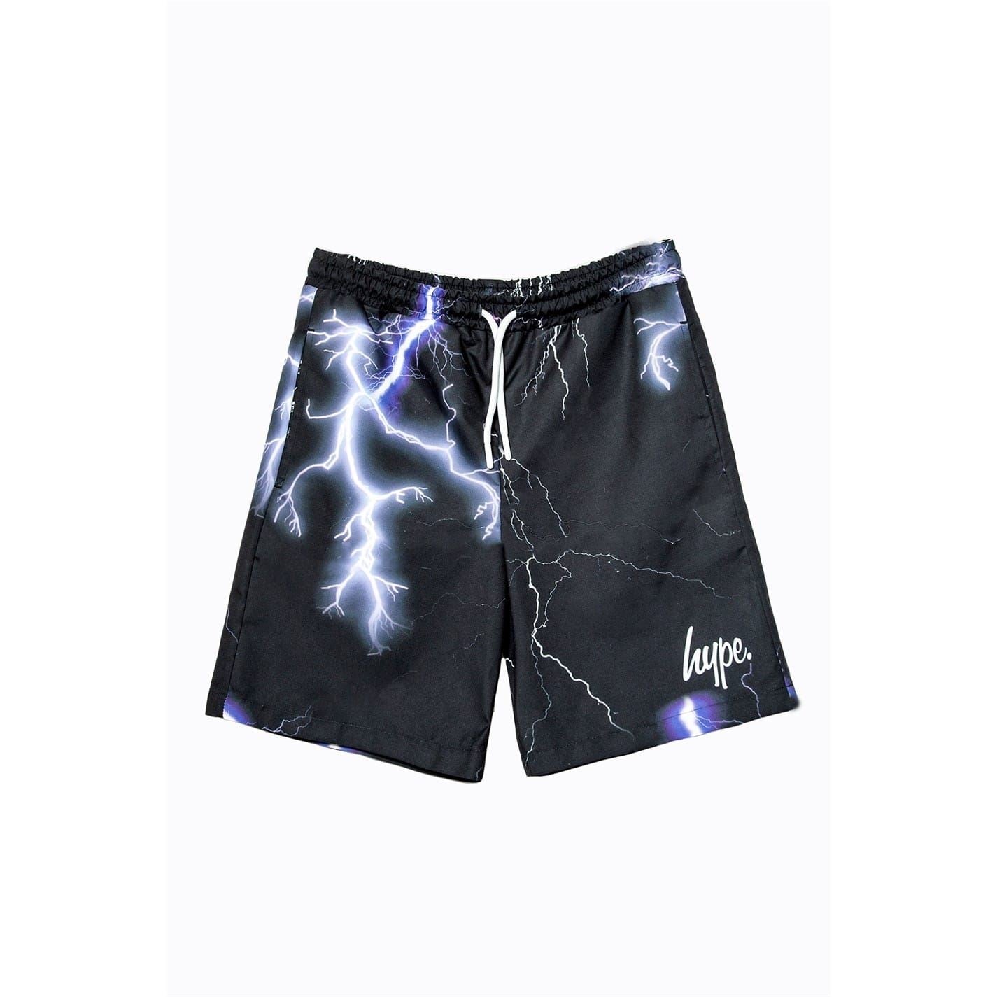 Hype Lightening Graphic Print Swim Shorts Juniors