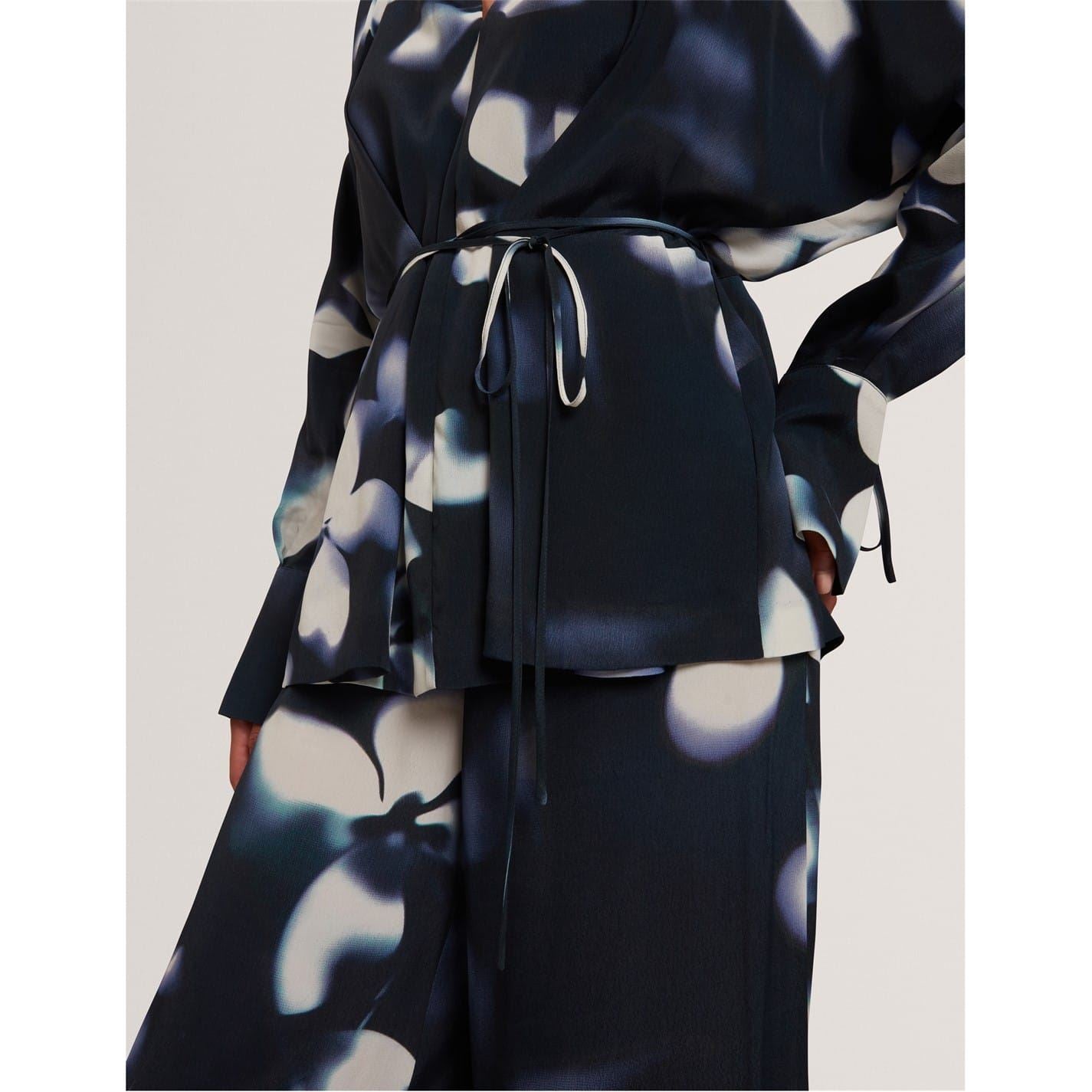 Ted Baker Collared Neck Long Sleeve Drop Shoulder Shirt