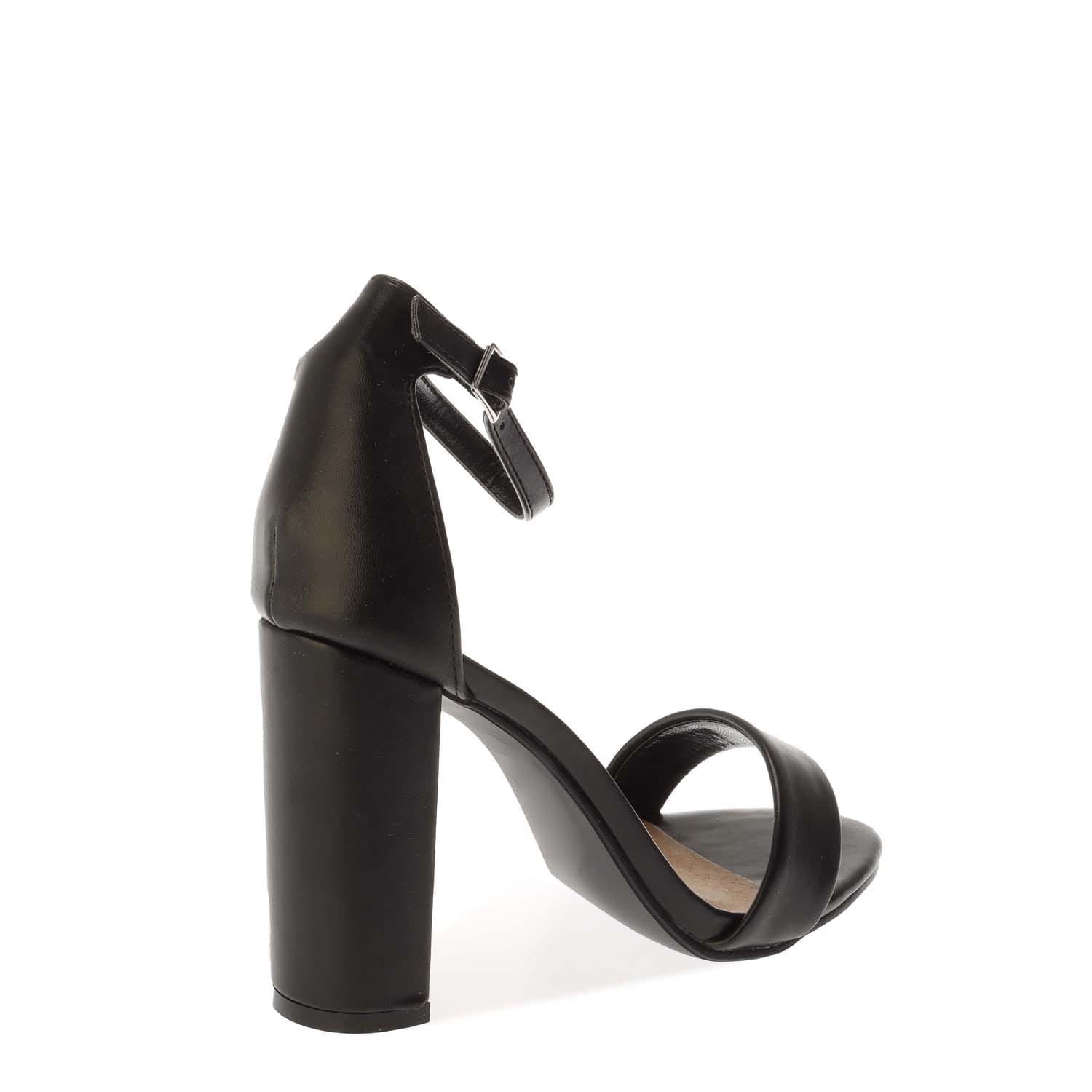 Wheres That From Barely There Strappy Block Heels