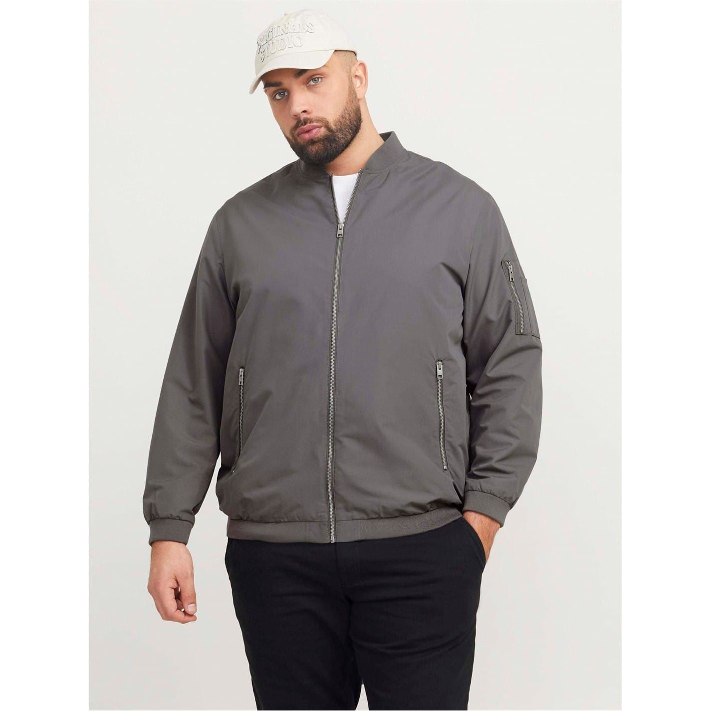 Jack and Jones Mens Rush Bomber Jacket Plus Size