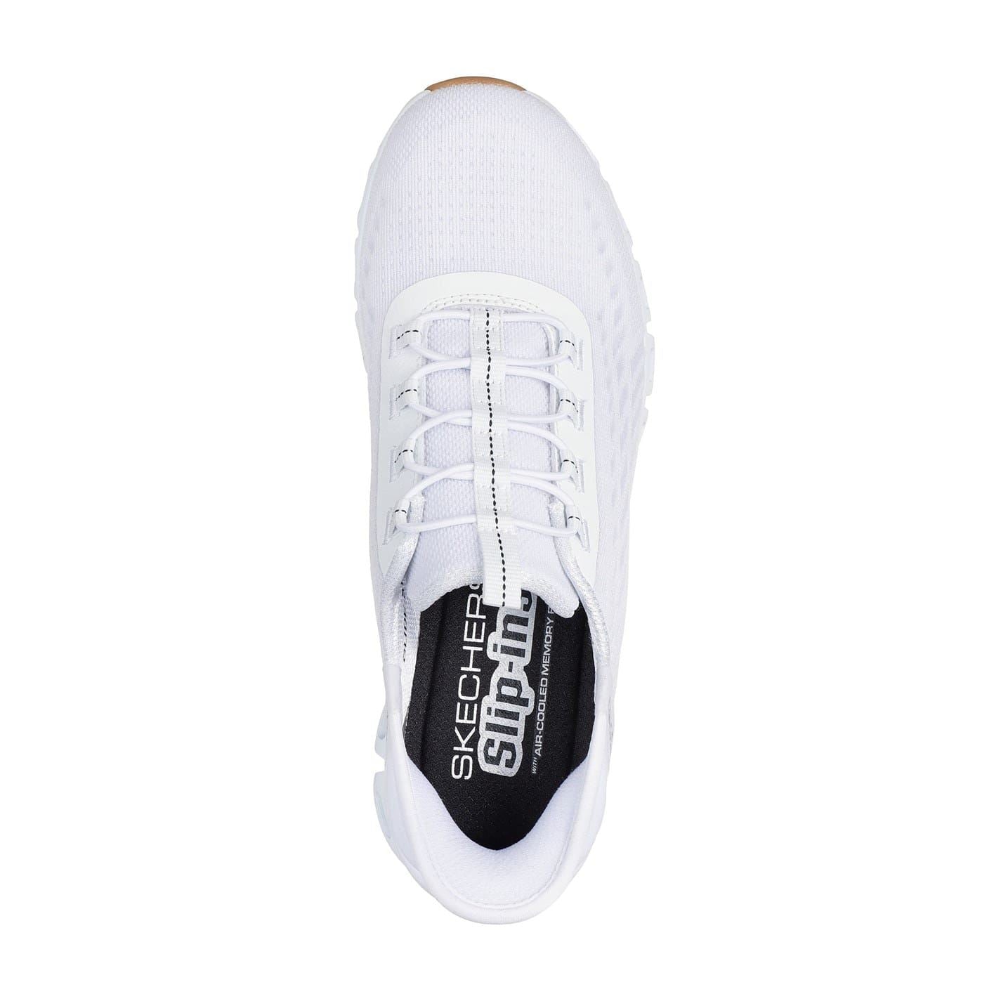 Skechers Glide Step Ribbed Lace-Up Trainers