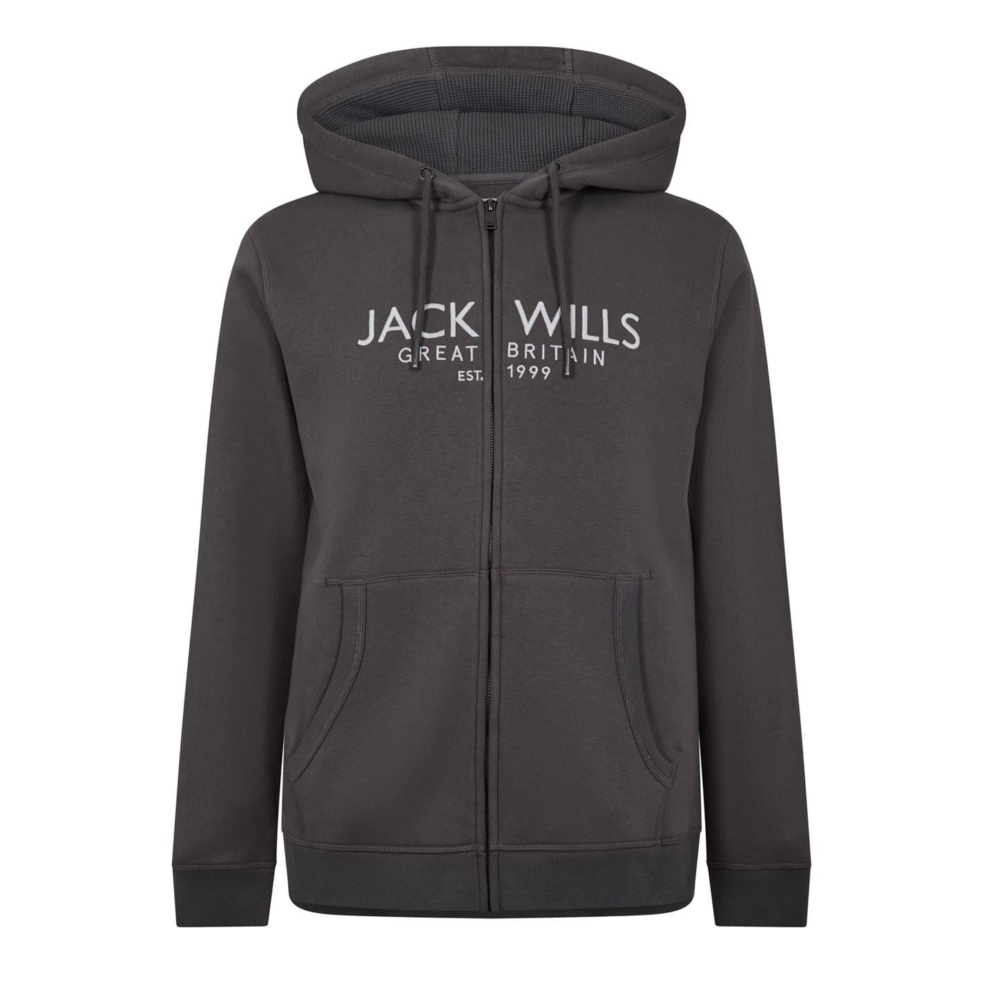 Jack Wills Mens Graphic Zip Hoodie