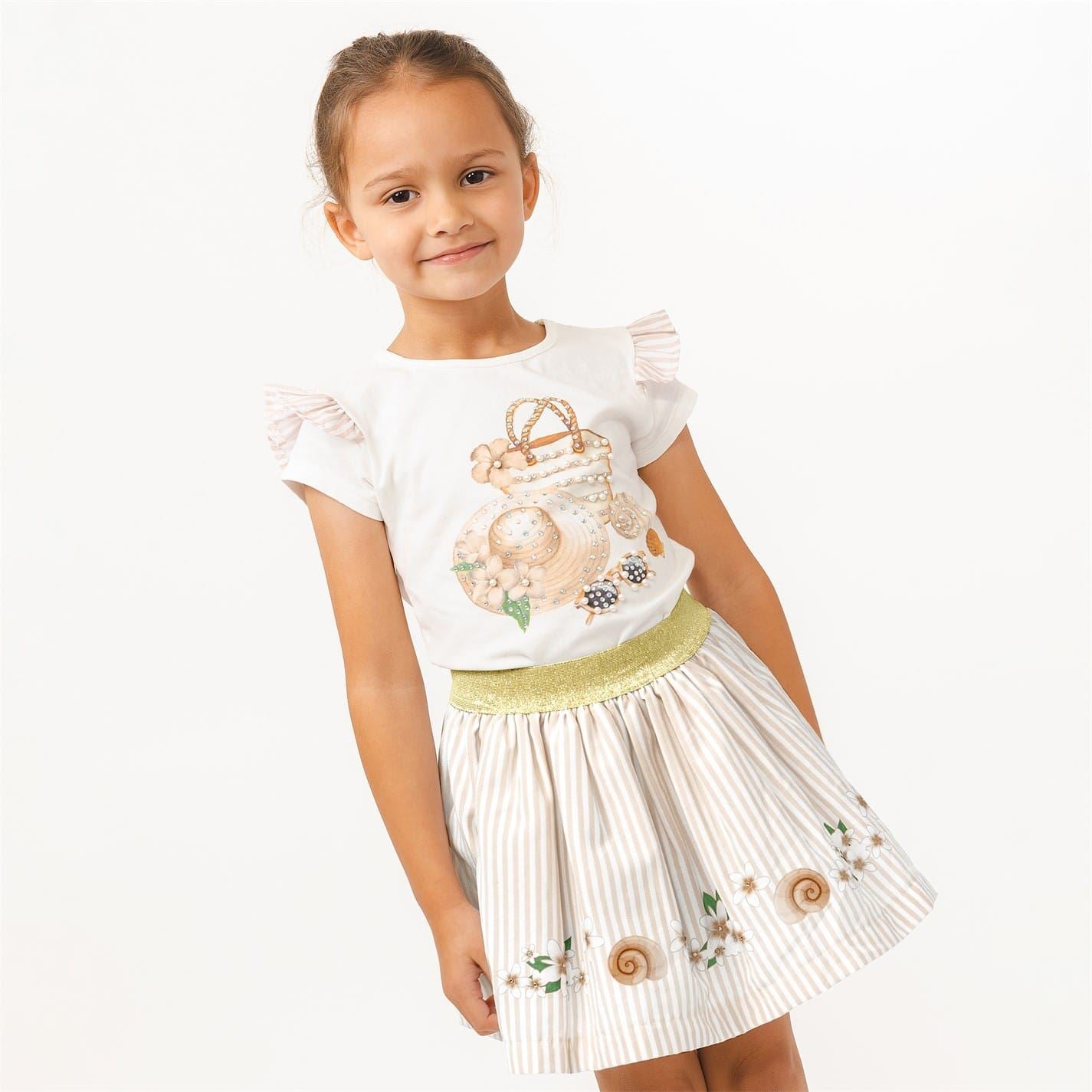 Caramelo Kids Salah T-Shirt and A-Line Skirt Set