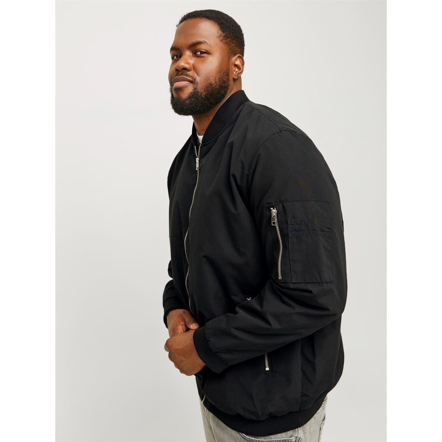 Jack and Jones Mens Rush Bomber Jacket Plus Size
