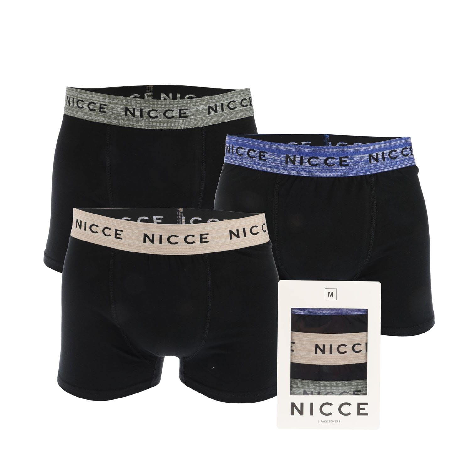 NICCE Mens Platsa 3 Pack Boxer Shorts